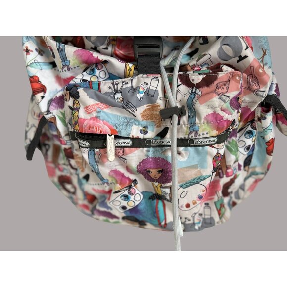 Moomin LeSportsac Backpack Large Print All Over - Picture 6 of 12